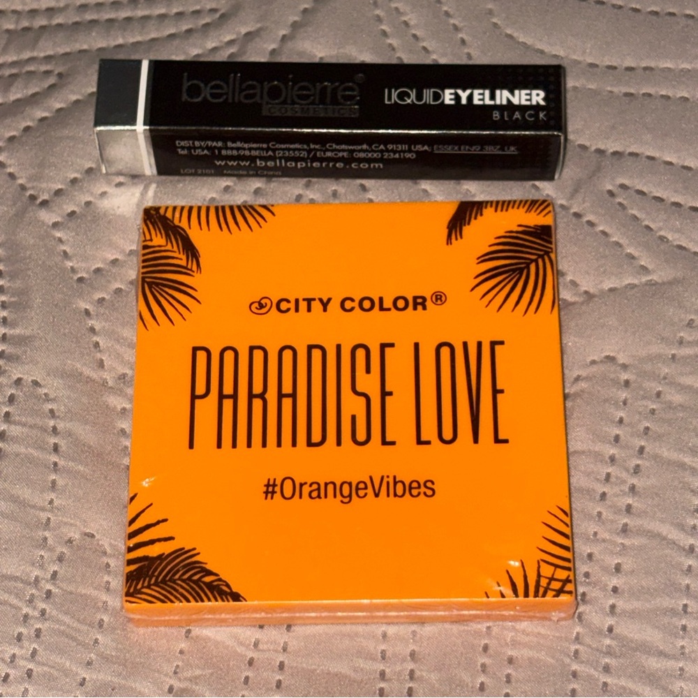 City Color Paradise Love Palette with Bellapierre Eyeliner